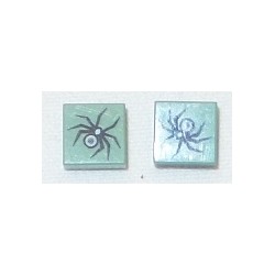 LEGO 3070bpx10 Tile 1 x 1 with Spider Pattern