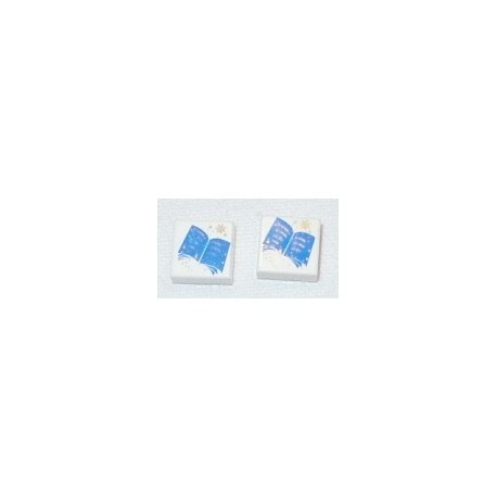 LEGO 3070bpx11 Tile 1 x 1 with Blue Book Pattern
