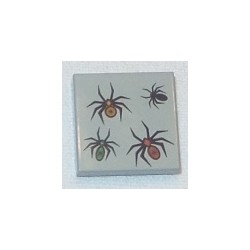 LEGO 3068bpx40 Tile 2 x 2 with Four Spiders Pattern