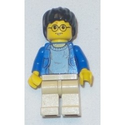LEGO hp004 Harry Potter, Blue Open Shirt Torso, Tan Legs (2002)
