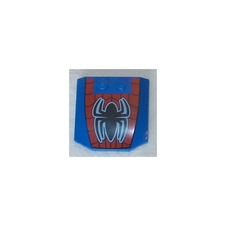 LEGO 45677px01 Slope Curved 4 x 4 x 2/3 Triple Curved with 2 Studs and Spider-Man Logo and Webbing Print