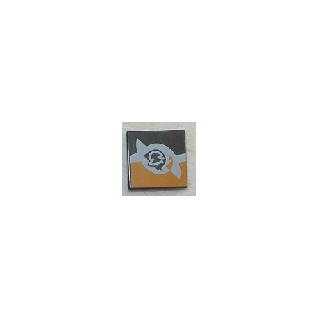 LEGO 3068bps3 Tile 2 x 2 with SW Orange and White Pattern
