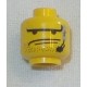 LEGO 3626bpaw Minifig Head with Continued Eyebrow, Headset, and Stubble Pattern