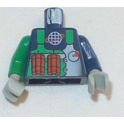 LEGO 973paw Minifig Torso with Alpha Team Logo, Dial, and Dynamite Pattern