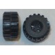 LEGO 41864 Tyre Wide Hard Plastic Treaded with Notched Axlehole