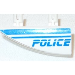 LEGO 30647px7 Technic 1 x 4 Side Flaring Intake with Two Pins and POLICE Blue Stripe Left Pattern