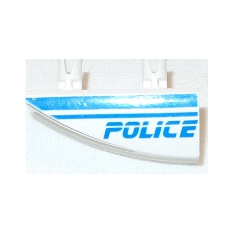 LEGO 30647px7 Technic 1 x 4 Side Flaring Intake with Two Pins and POLICE Blue Stripe Left Pattern