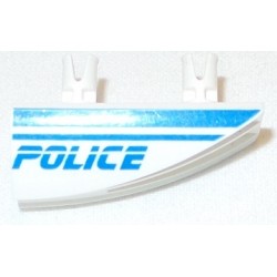 LEGO 30647px8 Technic 1 x 4 Side Flaring Intake with Two Pins and POLICE Blue Stripe Right Pattern