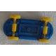 LEGO 42511c02 Minifig Skateboard with Four Wheel Clips and Yellow Trolley Wheels