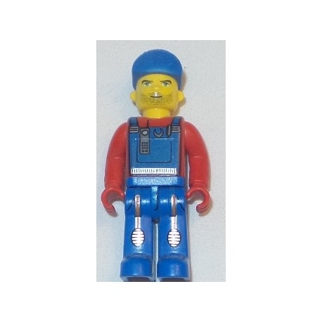 LEGO x272cx10 Creator Figure with Blue Overalls, Tools, and Blue Cap