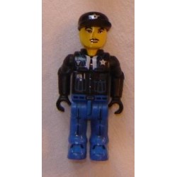 LEGO x272cx12 Creator Figure with Blue Legs, White Shirt, Tie, Star, Moustache, and Black Cap with Star