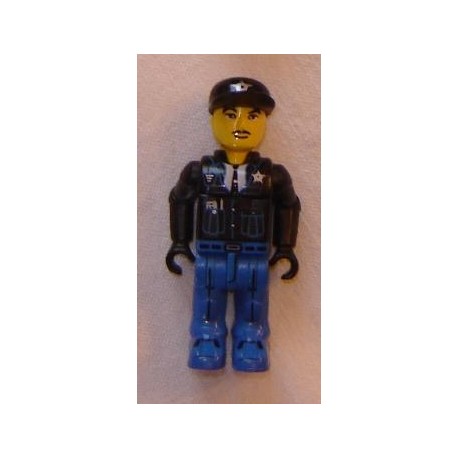 LEGO x272cx12 Creator Figure with Blue Legs, White Shirt, Tie, Star, Moustache, and Black Cap with Star