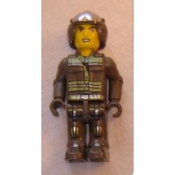 LEGO x272cx00 Creator Figure Helicopter Pilot Male with DkGray Overalls, DkGray Helmet