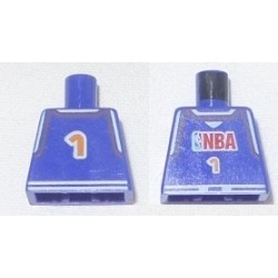 LEGO 973px340 Minifig Torso with Jersey with NBA Logo and 1 Pattern Front and Back (without Arms/Hans)