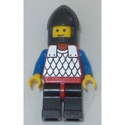 LEGO cas147  Scale Mail - Red with Blue Arms, Black Legs with Red Hips, Black Chin-Guard