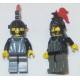 LEGO cas250 Fright Knights - Knight 1, Black Dragon Helmet, Red 3-Feather Plume