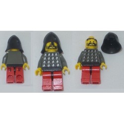 LEGO cas029 Fright Knights - Knight 3, Red Legs with Black Hips, Black Neck-Protector