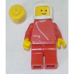LEGO zip045 Jacket with Zipper - Red, Red Legs, White Classic Helmet