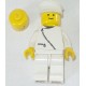 LEGO zip028 Ambulance Driver, White Cap, White Jacket with Zipper, White Legs (with 3626ap01)