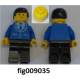 LEGO trn069 Suit with 3 Buttons Blue - Black Legs, Black Male Hair