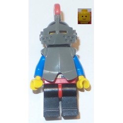 LEGO Cas170 Breastplate - Armor over Red, Black Helmet, Dark Gray Visor, Red Plume