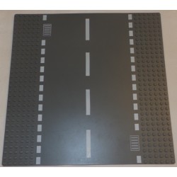 LEGO 44336px4 Baseplate 32 x 32 Road 6-Stud Straight with White Dashed Lines Pattern