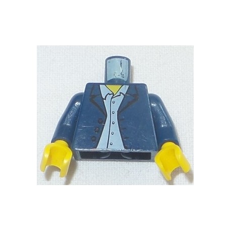 LEGO 973px422 Minifig Torso with Jacket and Light Blue Button Down Shirt Pattern