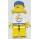 LEGO par051 Surfboard on Ocean - Yellow Legs, Blue Cap, Life Jacket