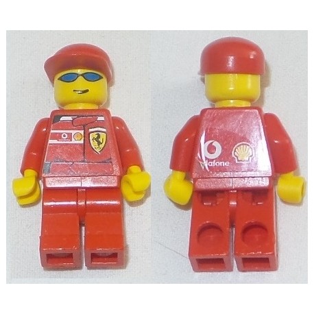 LEGO rac026s F1 Ferrari Truck Driver - with Torso Stickers