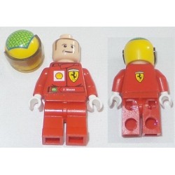 LEGO rac036s2 F1 Ferrari - F. Massa with Helmet Yellow Printed - with Torso Stickers Shell