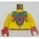 LEGO 973pac Minifig Torso with Mayan Necklace, Tribal Shirt, and Navel Pattern