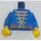 LEGO 973p34c01 Minifig Torso with Open Jacket over Striped Vest Pattern (blue arms / yellow hands)