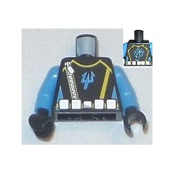 LEGO 973px534 Minifig Torso with SandBlue Trident and Silver Belt Pattern