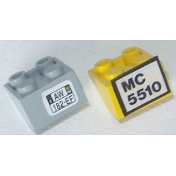 LEGO 3660 Slope Brick 45 2 x 2 Inverted (with sticker)