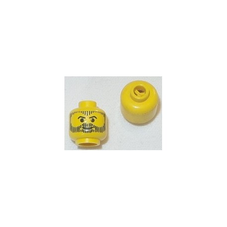 LEGO 3626bpx141 Minifig Head with Vertical Line Beard and Hair Pattern