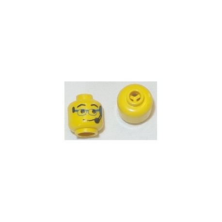 LEGO 3626bpx24 Minifig Head with Glasses and Headset Pattern