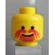 LEGO 3626bpx120 Minifig Head with Red Moustache and Goatee Pattern