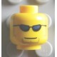 LEGO 3626bpx299 Minifig Head with Black Sunglasses, Closed Mouth, Sideburns, and Goatee Pattern
