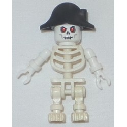 LEGO gen026 Skeleton with Fantasy Era Skull, Bicorne Hat