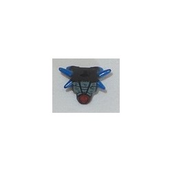 LEGO 93056bd02 Minifig Neckwear Armour Breastplate with Shoulder Spikes Blue and Ninjago Cracked Red Skull Print