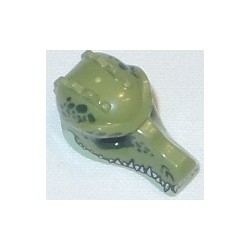 LEGO 12551bd01 Minifig Mask Crocodile with Teeth and Dark Green Spots Print (Chima)