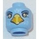 LEGO 3626cbd0898 Minifig Head Eris, Dual Sided, Eagle with Beak, Yellow Eyes and White Feathers [Hollow Stud]