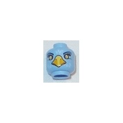 LEGO 3626cbd0898 Minifig Head Eris, Dual Sided, Eagle with Beak, Yellow Eyes and White Feathers [Hollow Stud]