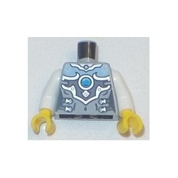 LEGO 973bd1628c01 Torso Armor with Blue 'Chi' Orb Print, White Arms, Yellow Hands