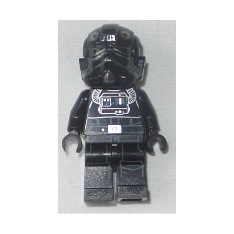 LEGO sw0543 TIE Fighter Pilot - Light Nougat Head, Grimacing (2014)