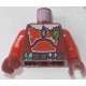 LEGO 973bd1504c01 Torso Armor with Red Plates, Holly and White Fur Collar Print, Red Arms, Dark Red Hands