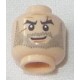 LEGO 3626cbd0077 Minifig Head Boba Fett / Jango Fett, Stubble, Arched Eyebrows, White Pupils and Scars Print