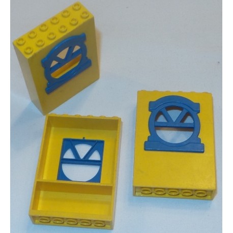 LEGO x636c01 Fabuland Building Wall 2 x 6 x 7 with Blue Round Top Window