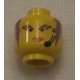 LEGO 3626bpav Minifig Head with Pursed Red Lips, Purple Hair, and Headset Pattern