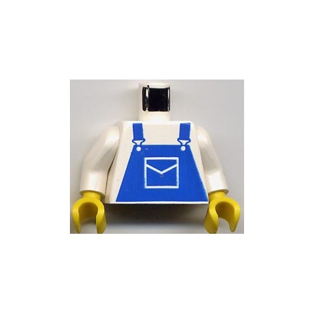 LEGO 973p1b Minifig Torso with Blue Dungarees Pattern (973pb0201c01)